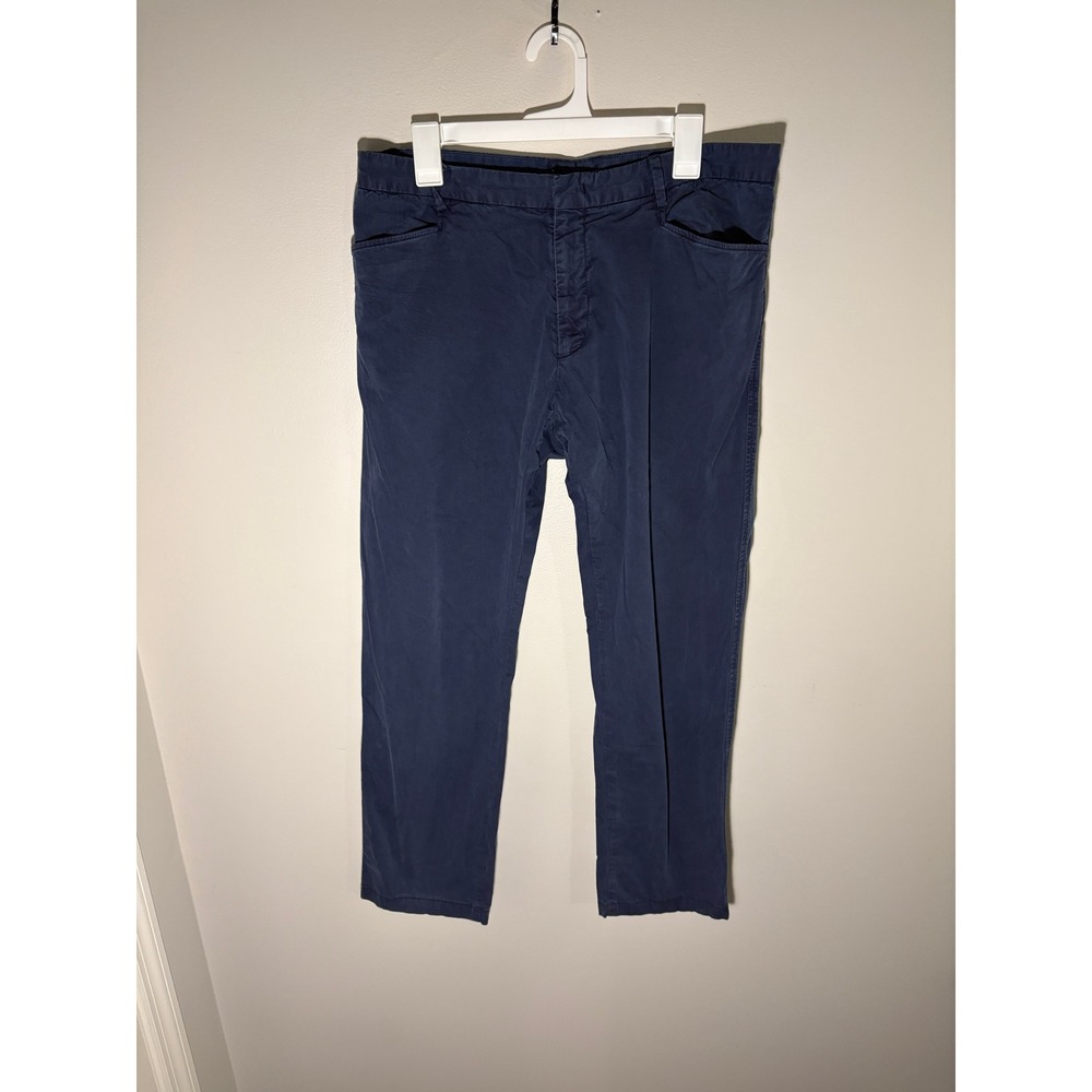 Vilebrequin Collection Mens Navy Blue Chino Pants Size 54 Straight Leg Cotton